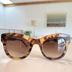 THIERRY LASRY Brown Tortoise Shell Leggy Sunglasses with Black Titanium Arms